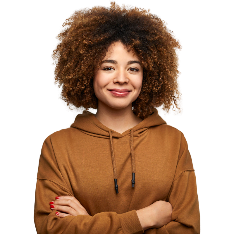 confident woman arms crossed