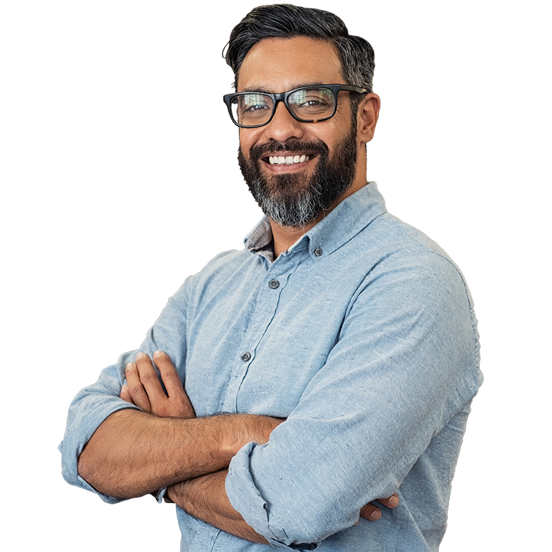 man smiling at camera