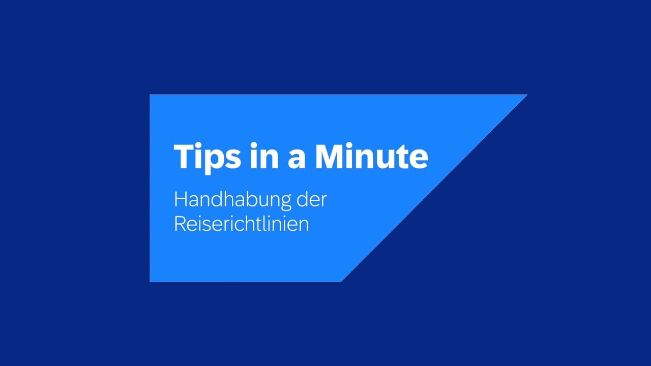 Vorschau-Screenshot des Erklärvideos zur richtigen Nutzung von Reiserichtlinien.