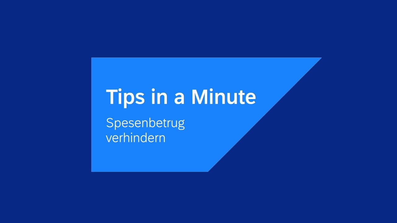 Vorschaubild des YouTube-Videos: Tips in a Minute zu Spesenbetrug und KI-Prüfung.