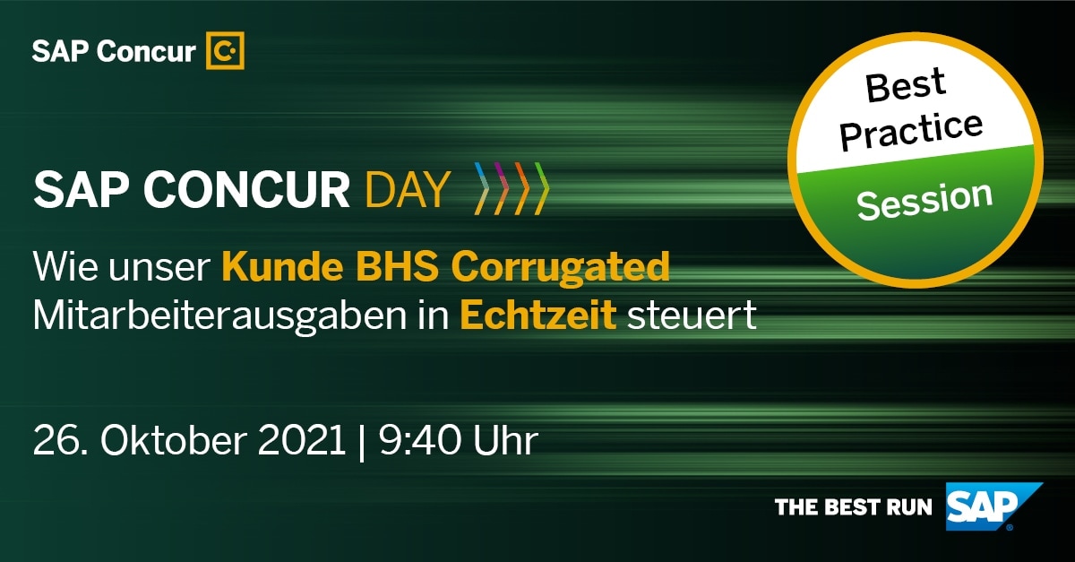 SAP Concur Day 2021: Wie BHS Mitarbeiterausgaben in Echtzeit steuert