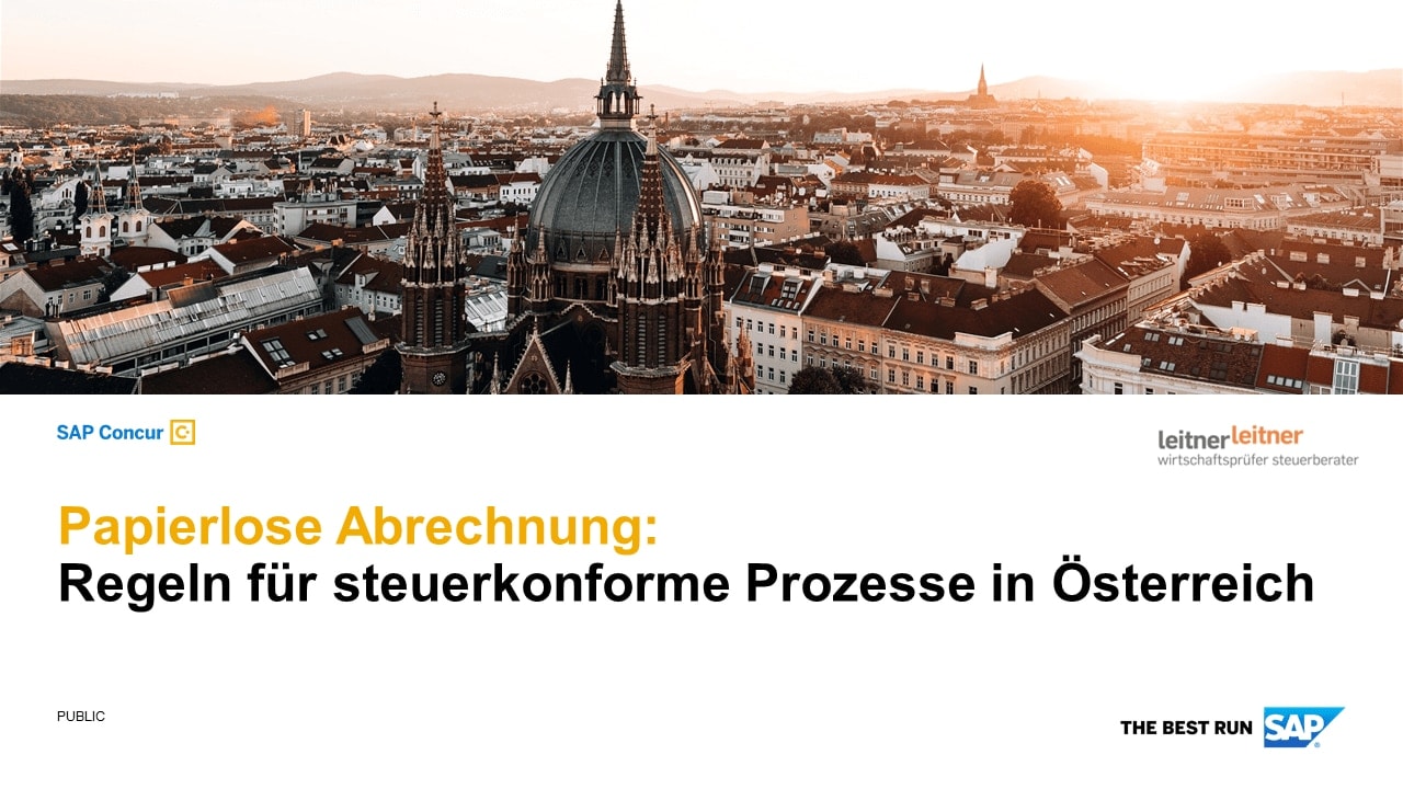 Reisekosten papierlos abrechnen: Steuerkonforme Prozesse in Österreich