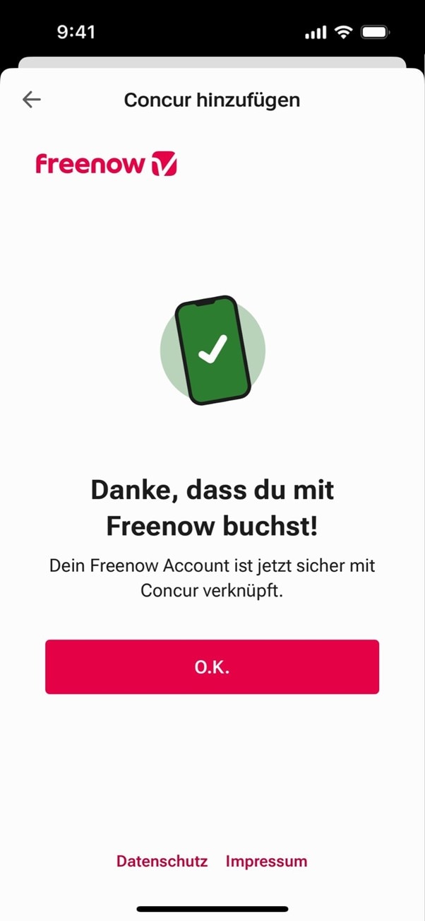 Freenow by Lyft for Business und SAP Concur