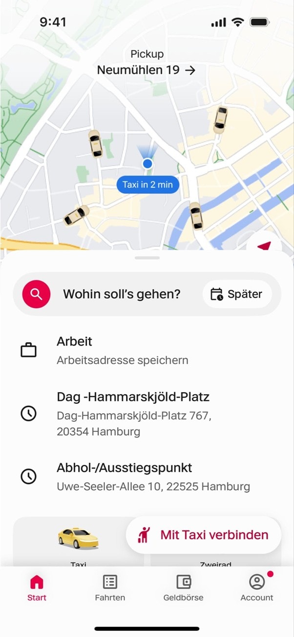 Freenow by Lyft for Business und SAP Concur