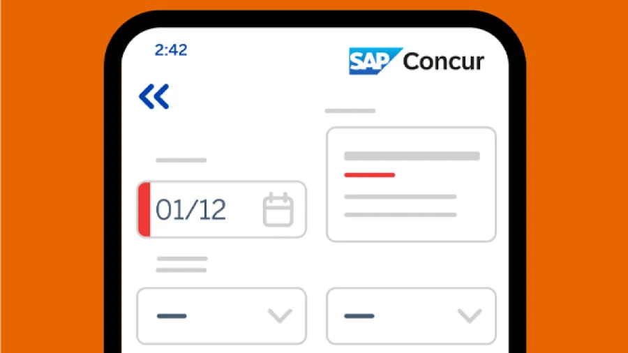 Mobile Ansicht der Concur-Request-App für die digitale Genehmigung von Reiseanträgen und Ausgaben