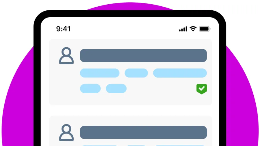 screenshot of app