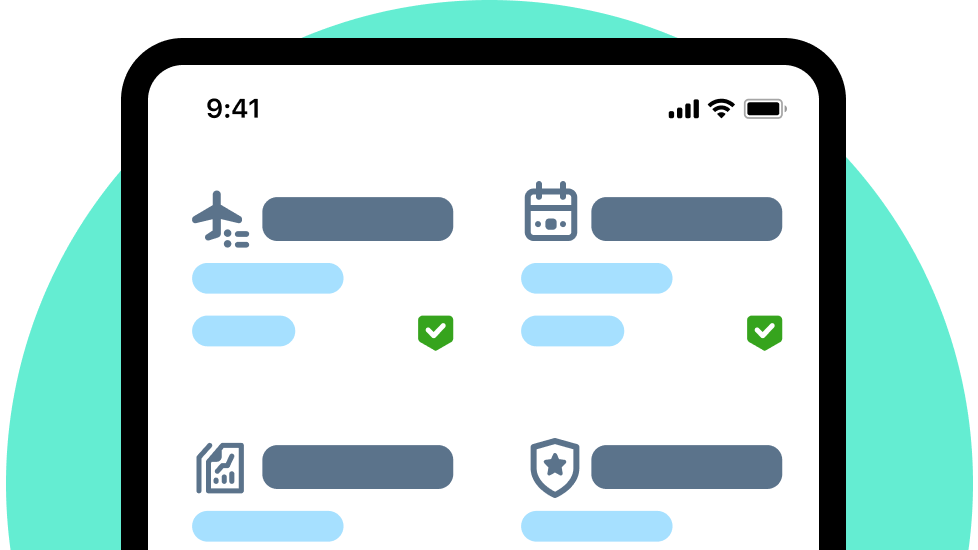 screenshot of concur travel app