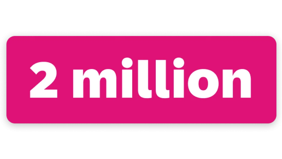 A box with 2M in it