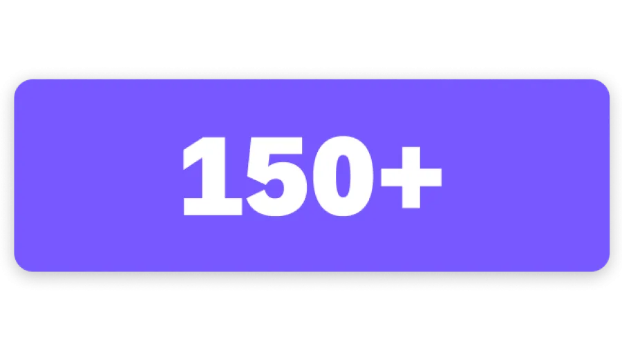 a box with 150+ in it
