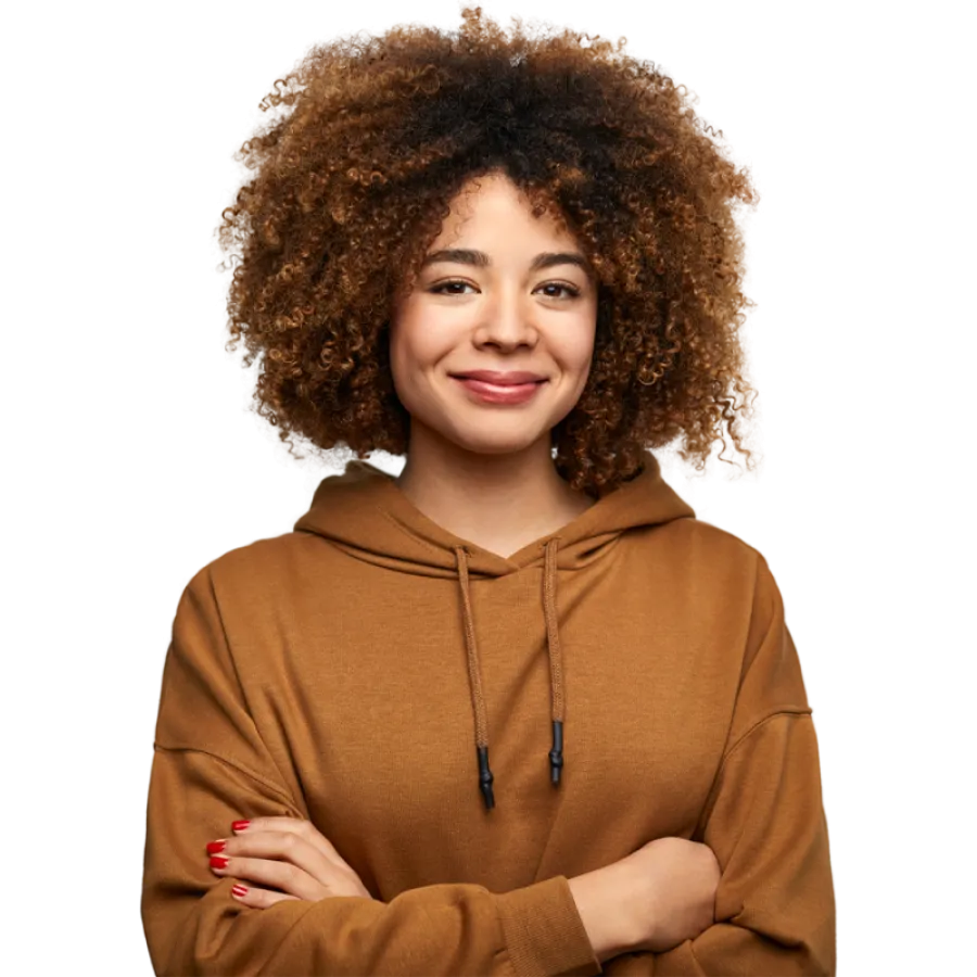 confident woman arms crossed