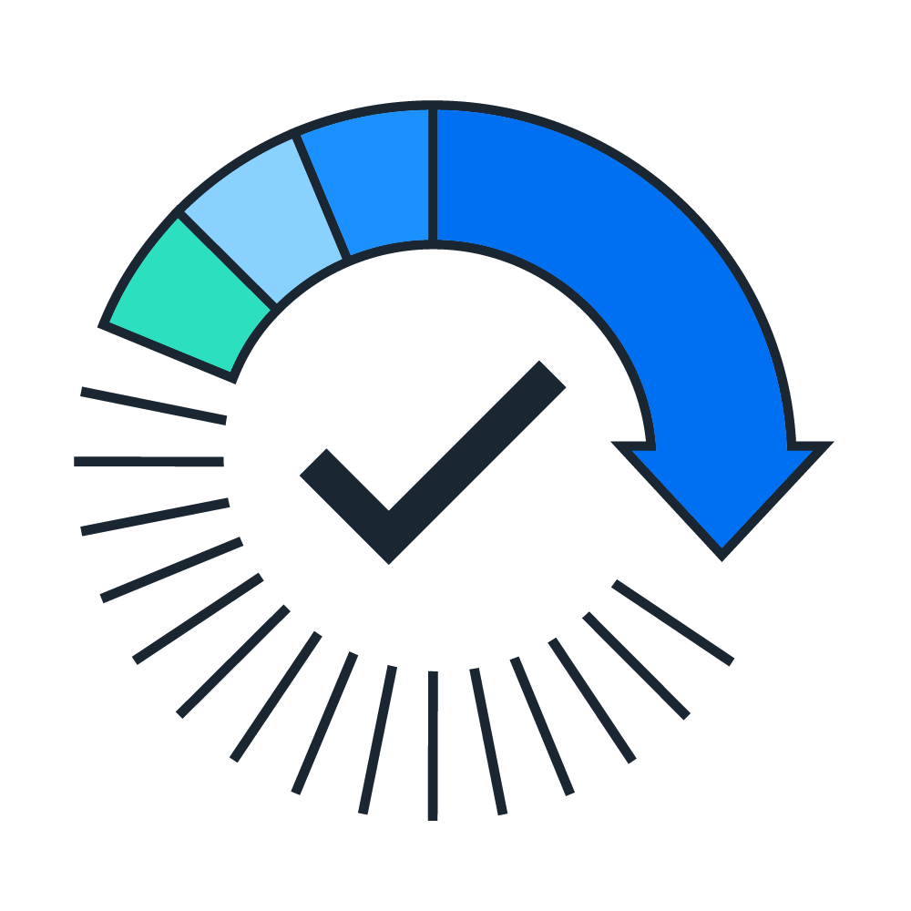 Progress bar and checkmark
