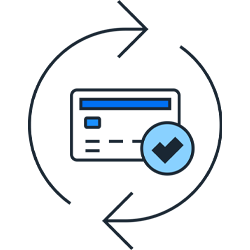 Payment process pictogram