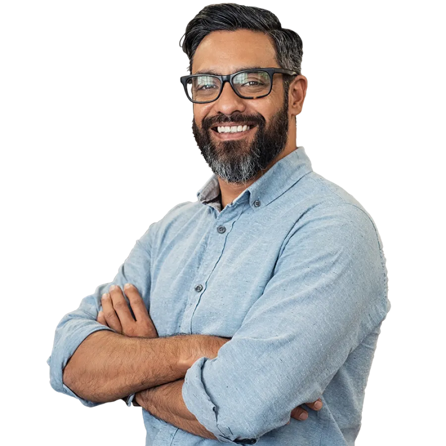 man smiling at camera