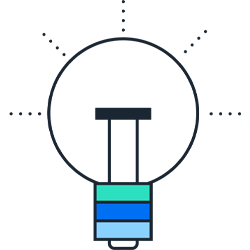 Glühbirnen-Icon als Symbol für KI-Innovationen und Wettbewerbsvorteile im Reisemanagement.