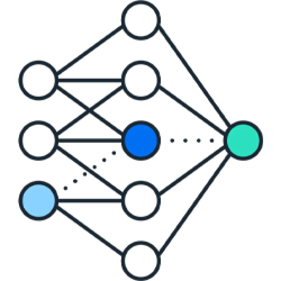 Vernetztes Machine-Learning-Icon zur Visualisierung der KI-Roadmap von SAP Concur.