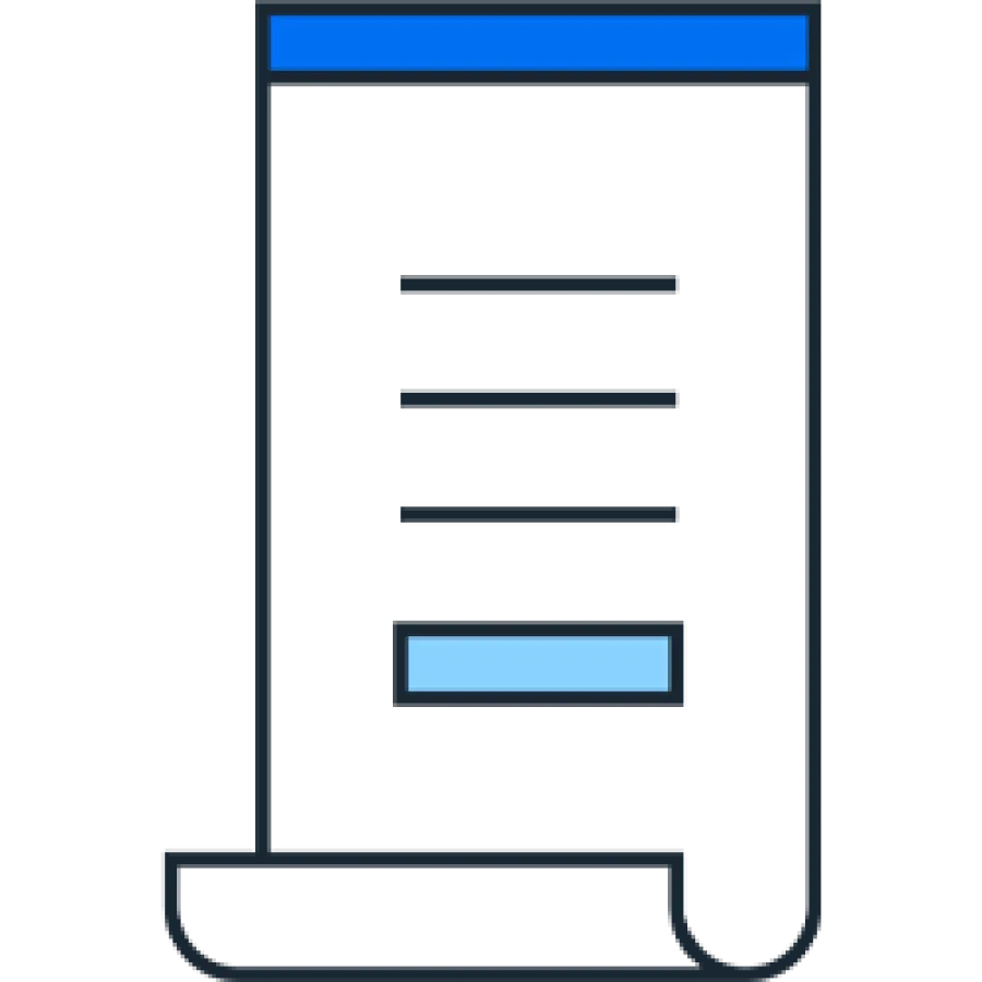 Icon für detaillierte Belegvalidierung und Betrugserkennung mittels KI.