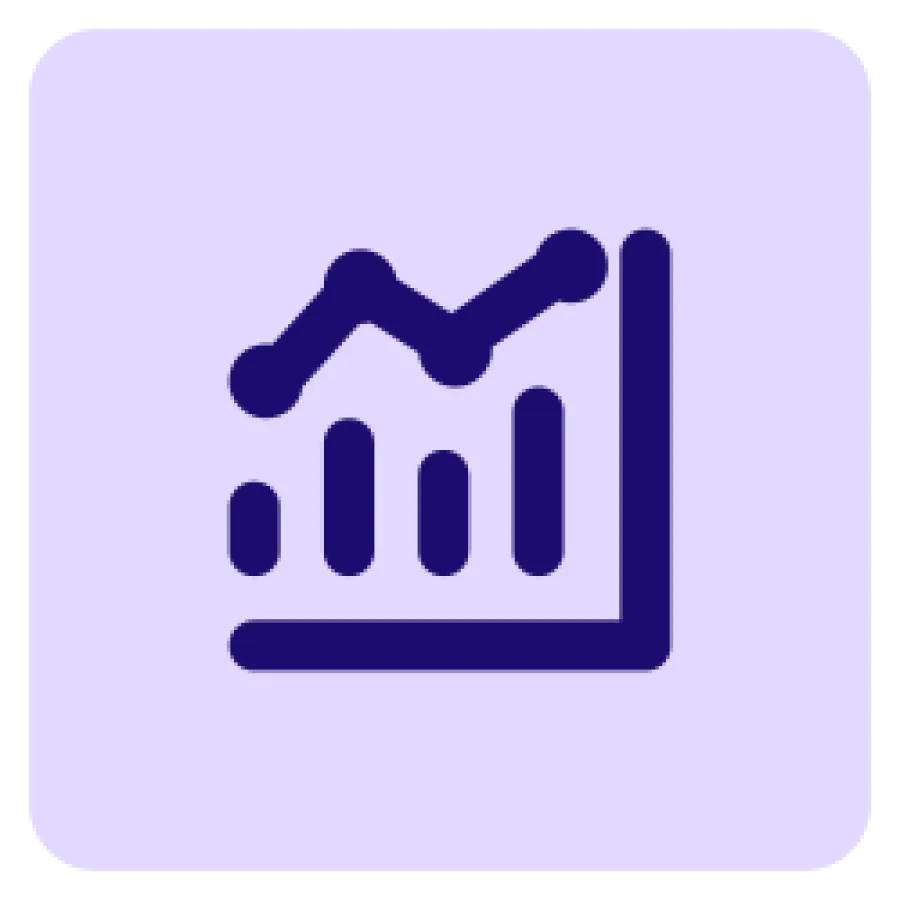 Icon für intuitive Dashboards und die Analyse von Finanzdaten.