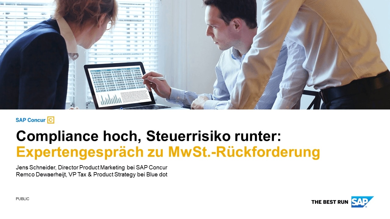 Concur Tax Assurance by Blue dot: Compliance hoch, Steuerrisiko runter