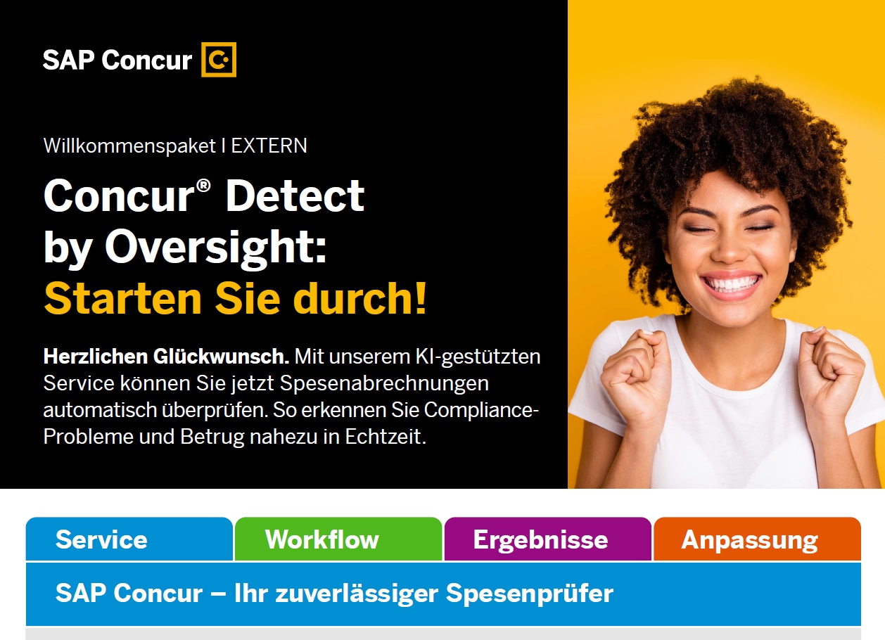 Starten Sie jetzt durch mit Concur Detect by Oversight